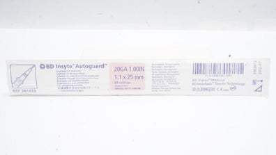 BD 381433 Insyte Autoguard Shielded IV Cath. 20Ga x 1inch 65ml/min (x)